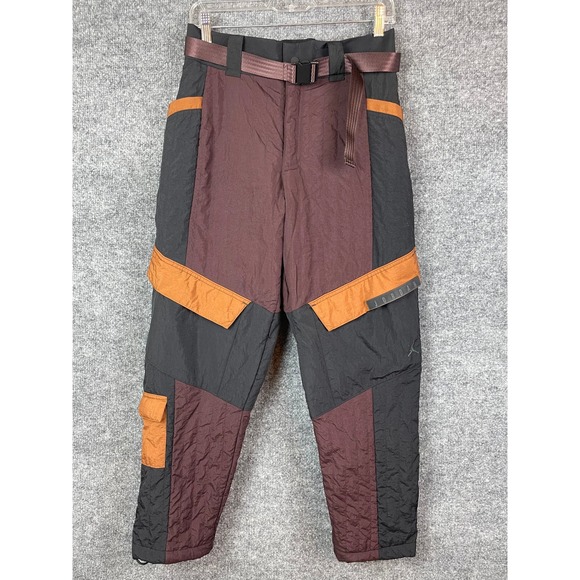 Jordan Pants - Jordan Flight Cargo Pants Women S Burgundy Black Colorblock Utility Belted EXCL